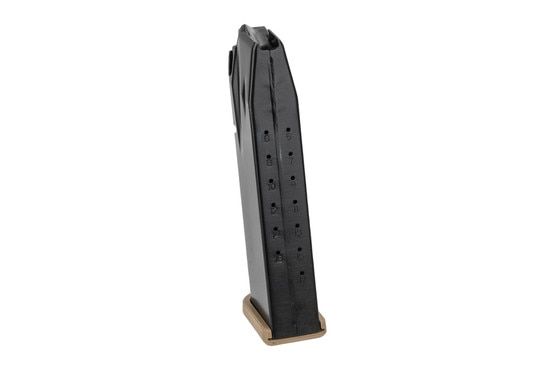 FN America High Power 17 Round 9mm Magazine in FDE has rear witness holes